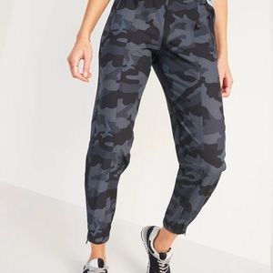 Old Navy Camouflage Track Pants - Black and Gray